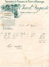 Facture 190?   Spécialité de pommes de terre d'Auvergne  Chirol   63  Pontmort 