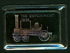 VINTAGE SILVER ART BAR THE EXPERIMENT LOCOMOTIVE   1832, RAILROAD RARE