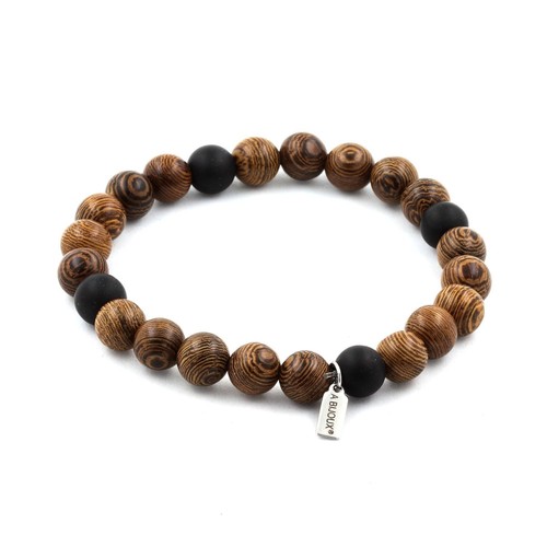Bracelet perles onyx - bracelet, noir