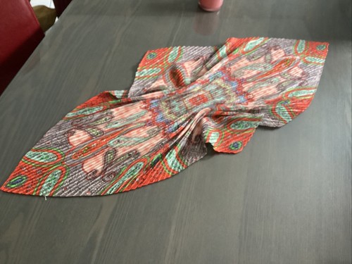 Foulard plissé orange rose - orange,