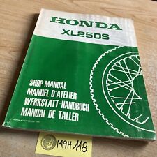 Honda XL250S B 1981 250 XLS supplément revue technique moto manuel atelier