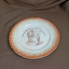 Assiette ancienne parlante  - Illustration enfant et texte humoristique 