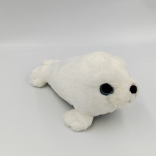 Peluche phoque blanc gris