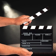 relaxdays noir Clap de cinéma