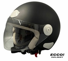 CASQUE  JET ECCO  SCREEN  NOIR MAT OPEN FACE  HELMET 
