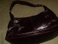 KESSLORD SAC BAG Borsa en cuir Leather Marron brillant bright brown 