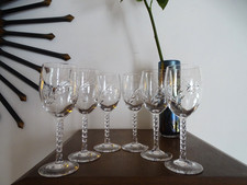 6 verres à vin blanc cristal