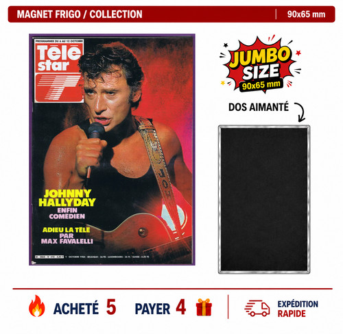 Magnet frigo johnny hallyday - magnet,