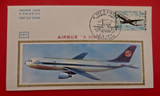 ENVELOPPE  FDC SUR SOIE  1er JOUR :  1973  AIRBUS A 300 B