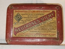 ANCIENNE BOITE PUBLICITAIRE EN TÔLE LITHOGRAPHIÉE - NEUTROSES VICHY - A.POINTET