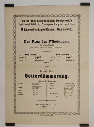 Bayreuth festival 1902 affiche - bayreuth,
