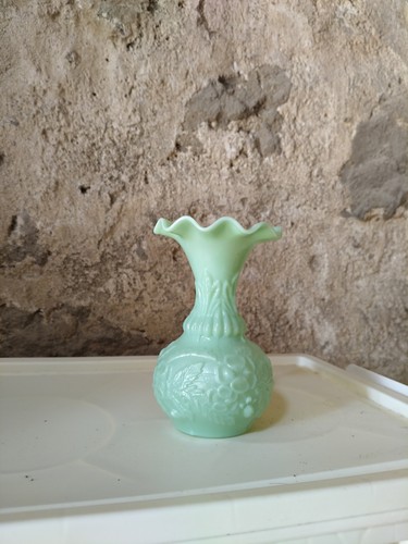 Vase opaline foire vert - opaline,
