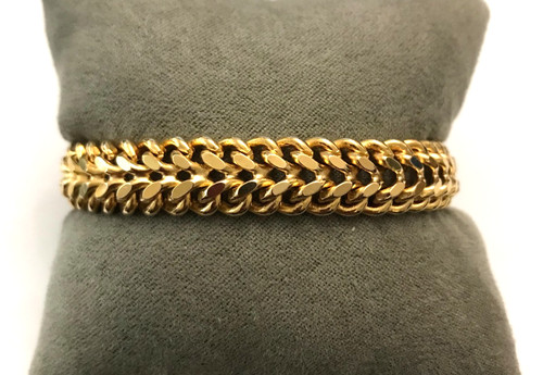 Bracelet plaqué maille - or,