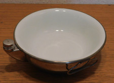 ASSIETTE CHAUFFANT bain marie METAL-PORCELAINE germany SUS inox STEEL camping
