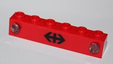 Lego Red Electric Train Light Prism 1x6 Holder+ Prisms ref 4171 set 7745 7740