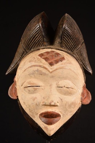 Masque ancien punu africain - punu,