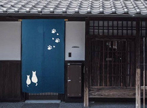 Kyoto chat neko motif - chat, noren