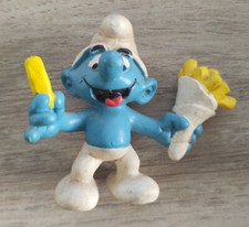 Figurine Schtroumpf Cornet de Frites 1981 Schleich Peyo