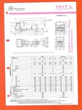 MERCEDES TRUCKS / 1317 L / PORTEUR 4X2 / FICHE de 1992