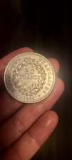 pièce argent massif 50 francs hercules duprè 1978