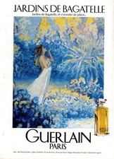 Publicité papier Parfum. Perfume ad.  GUERLAIN Jardins de Bagatelle 1984