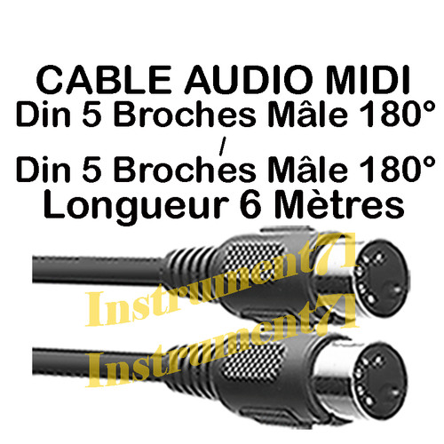 Câble midi din - 1, broches