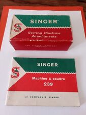 NOTICE mode d'Emploi + BOITE et Ustensiles - Machine  à Coudre Singer 239 - TBE