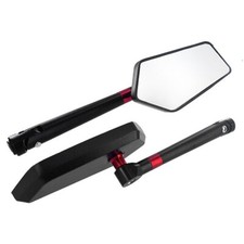 paire rétroviseur moto scooter filetage M10 M8 tuning noir rouge