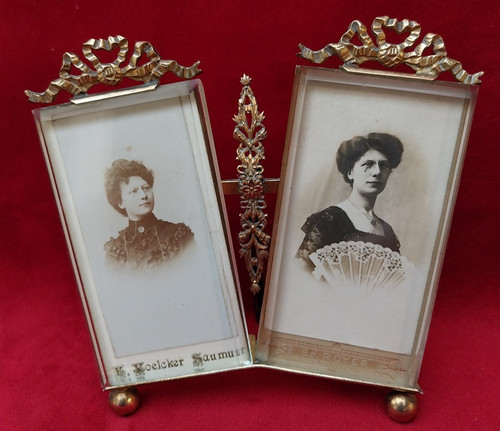 Cadre photo double laiton - cadre,