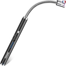 VEHHE Allume Bougie Electrique, USB Rechargeable Arc Briquet avec Affichage de
