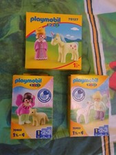 PLAYMOBIL 123 Lot 3 boîtes princesse licorne 2 fées faon 70127 70402 70403 Neuf