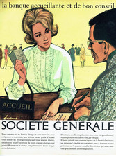 publicité Advertising  1122  1963  Société Générale  banque bon accueil