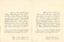 Paris,Lourdes,Bordeaux. 1935.Faire-part Mariage Boissarie-Sécrestat Escande.