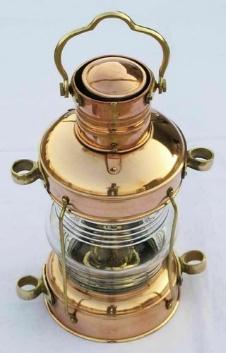 Lampe pétrole ancre laiton - à,