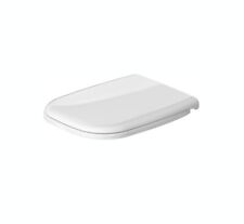 Duravit Siège de Toilette Code D Compact Sans Softclose Charnières Inox, Blanc