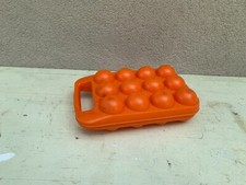 Ancienne Boite à OEUF Plastic ORANGE VINTAGE Année Seventies 1970