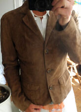 Veste blazer CAROLL 38/40 en cuir daim véritable