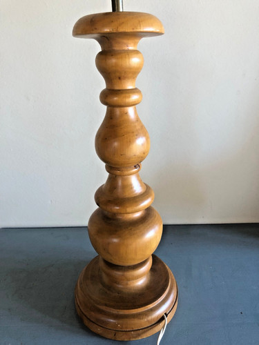 Pied lampe ancien bois - lampe,