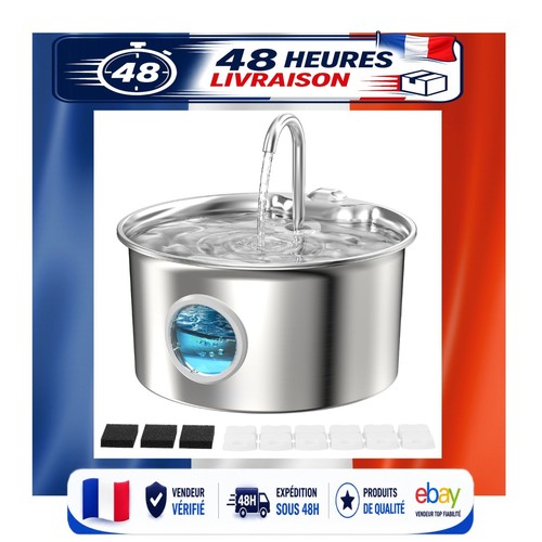 Fontaine eau chat inox 6l - eau,