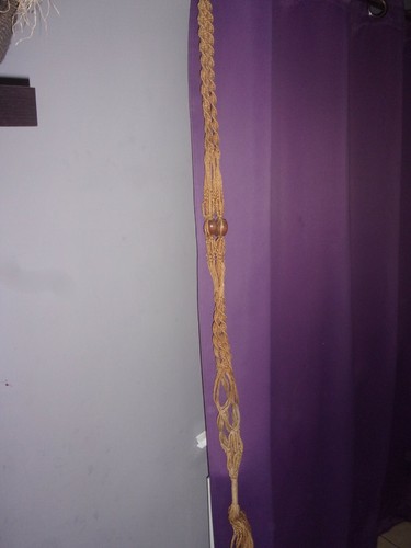 Porte plante macramé avec - plante, en