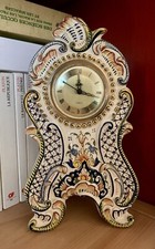 Pendule horloge ancienne faïence Style Vieux Rouen, faïencerie Masse