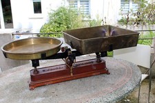 Exceptionnelle Balance de commerce ancienne grainetier, Roverbal 50 Kg loft déco