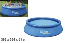 Piscine Fast Set Autoportante Ronde Enfant Jardin Été 366x91cm VAL
