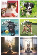 2026 Calendrier Grand Carré Tenture Murale Animal Photo Modèles Bureau Maison