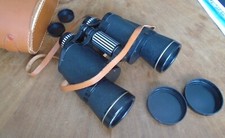 ANCIENNE PAIRE JUMELLES ETUI CUIR PROLOISIRS 10 X 50 COATED OPTICS FIELD MACAU