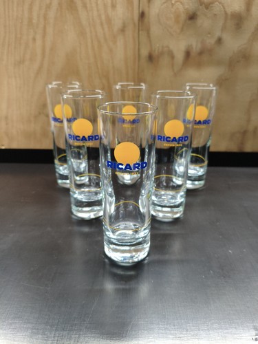 Lot verres tube - verres, ricard