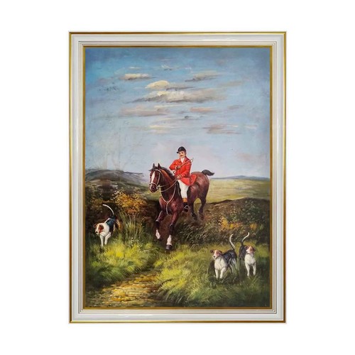 Cadre peint main - peint, huile