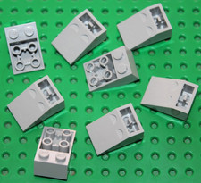 8 x Lego MdStone Slope Brick