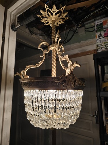Lustre bronze pampilles - bronze,