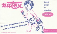 Buvard vintage peinture Nutex Novemail